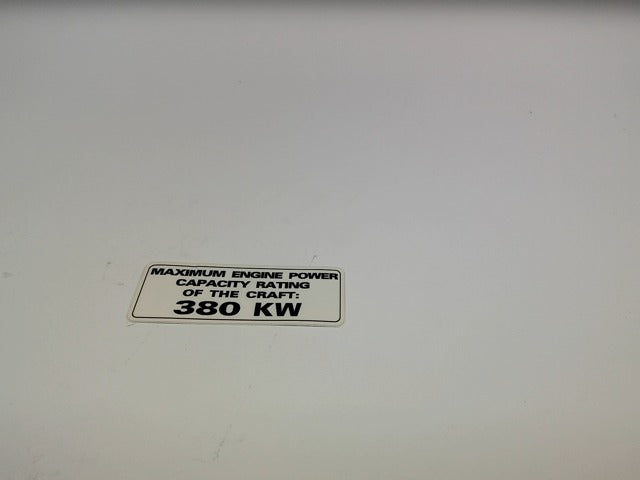 2009-2011 Fits Sea-Doo Challenger 310 Power Capacity Label, OEM Part # 204901984 - Vintage image
