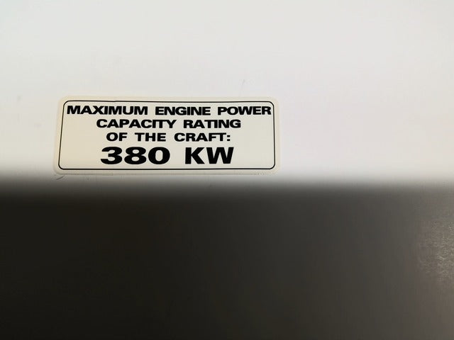 2009-2011 Fits Sea-Doo Challenger 310 Power Capacity Label, OEM Part # 204901984 - Vintage image