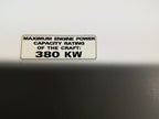 2009-2011 Fits Sea-Doo Challenger 310 Power Capacity Label, OEM Part # 204901984 - Vintage image