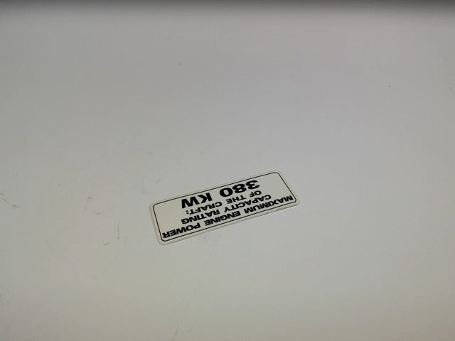 2009-2011 Fits Sea-Doo Challenger 310 Power Capacity Label, OEM Part # 204901984 - Vintage image