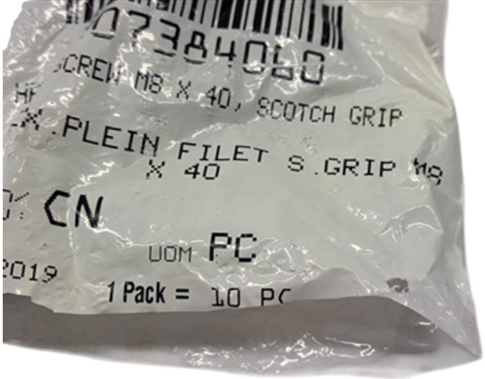Fits BRP HEX. Screw M8 X(1=10 Pcs), OEM Part # 207384060