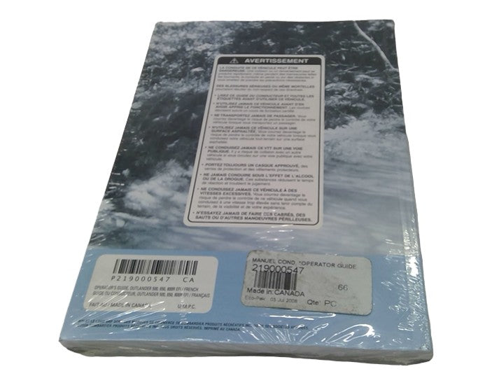 2009 Fits Can-Am Standard & X (3F9D, 3G9D) Operator Guide, OEM Part # 219000547 - Vintage image