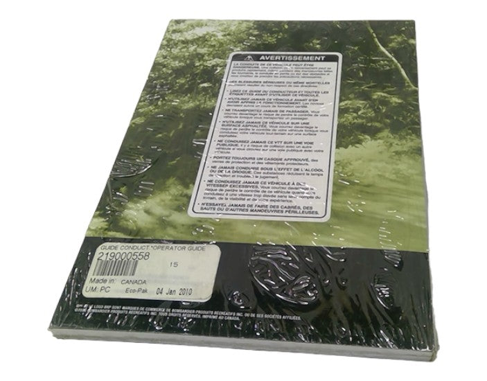2009 Fits Can-Am Standard & X (3F9D, 3G9D) Operator Guide, OEM Part # 219000558 - Vintage image