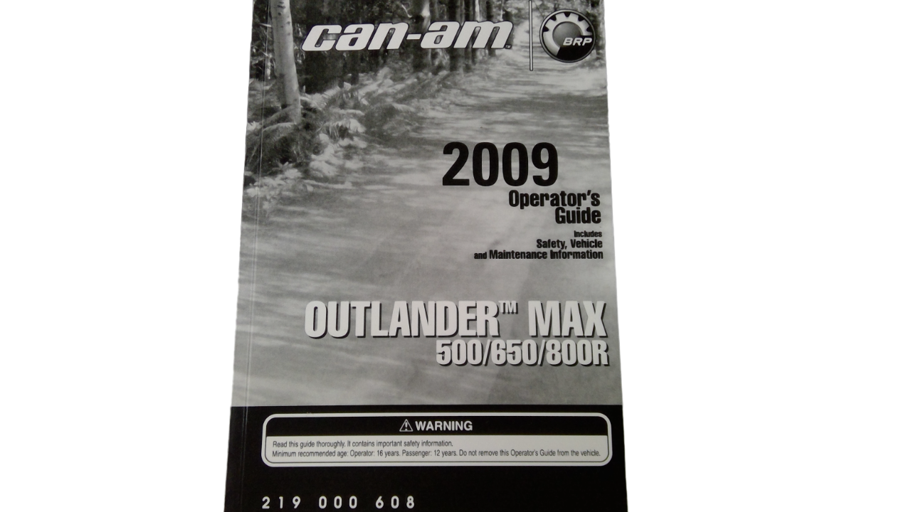 Fits BRP Operator Guide, OEM Part # 219000608