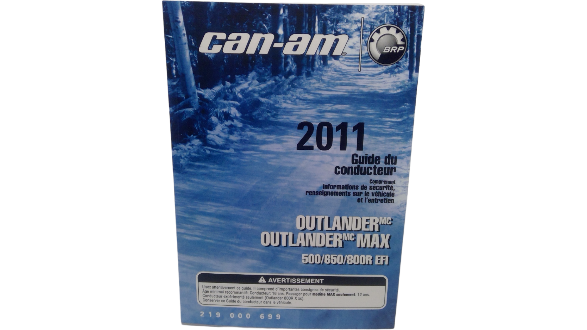 2011 Fits Can-Am Na, Ce & Int/ Ds 450 EFI Operator Guide, OEM Part # 219000699 - Vintage image