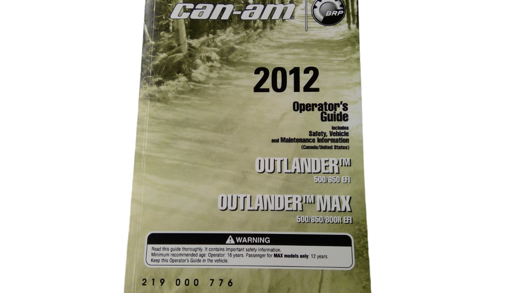 Fits BRP Operator Guide EN, OEM Part # 219000776