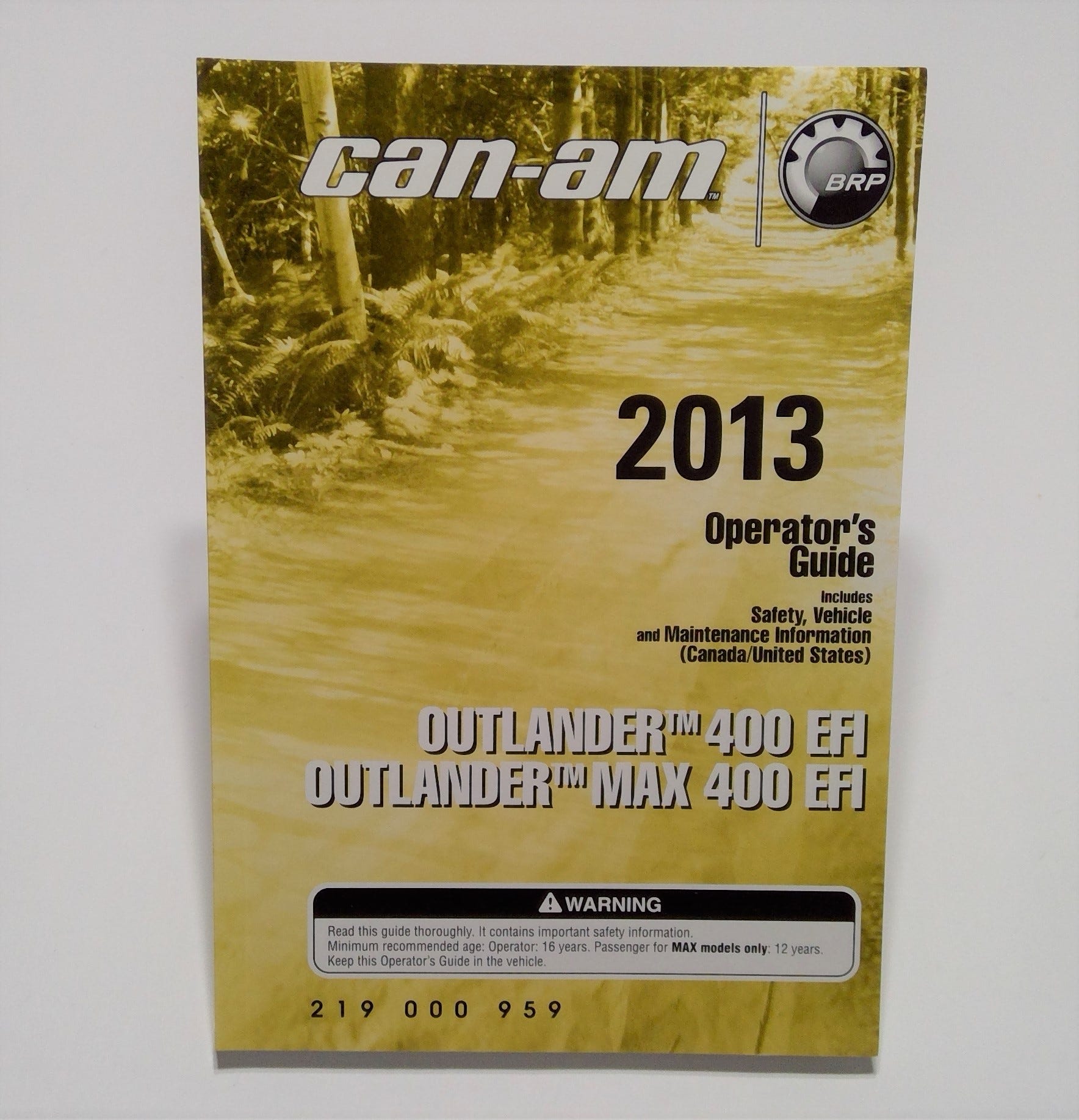 Fits BRP Operator Guide, OEM Part # 219000959