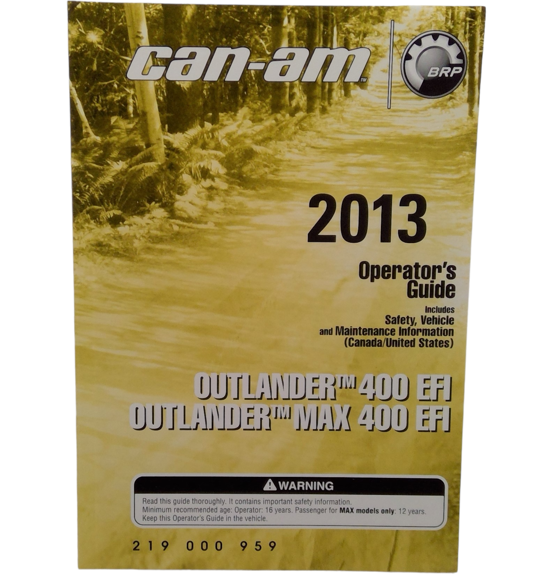 Fits BRP Operator Guide, OEM Part # 219000959 - Vintage image