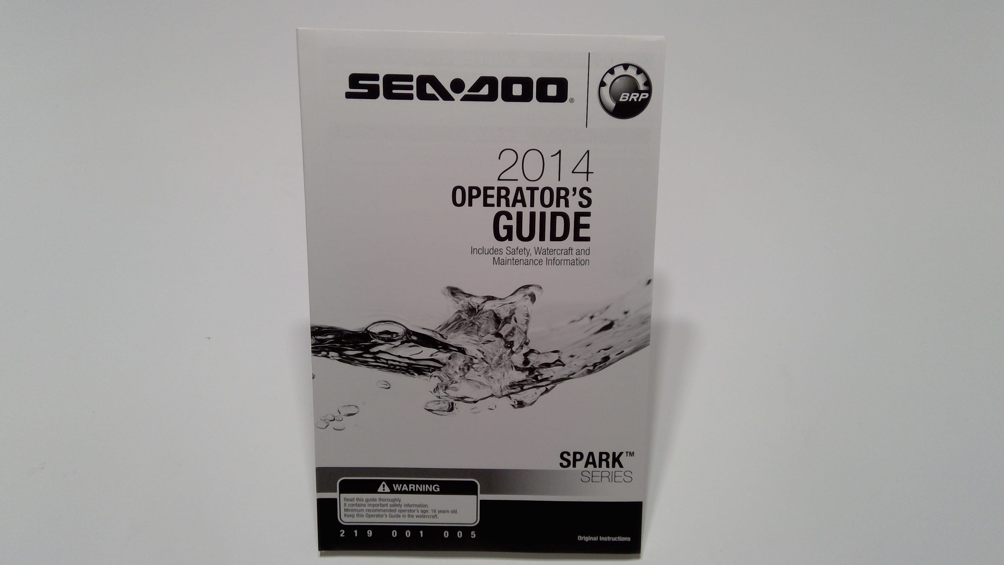 BRP Operator Guide 2014, OEM Part # 219001005