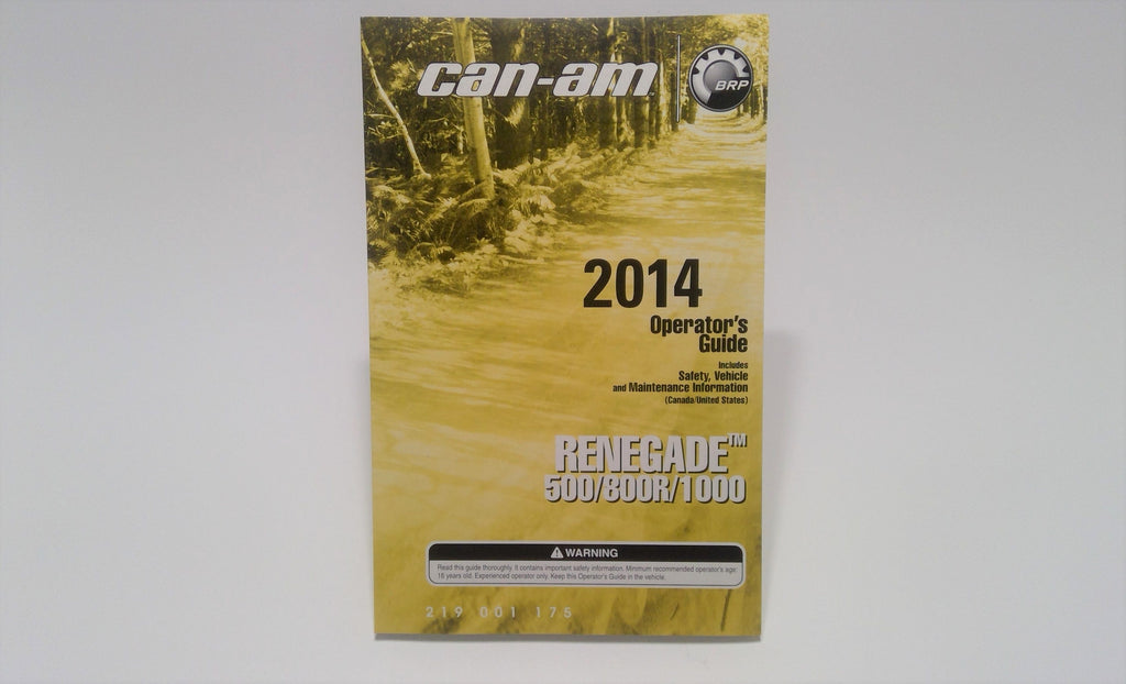 Fits BRP Operator Guide 2014, OEM Part # 219001175