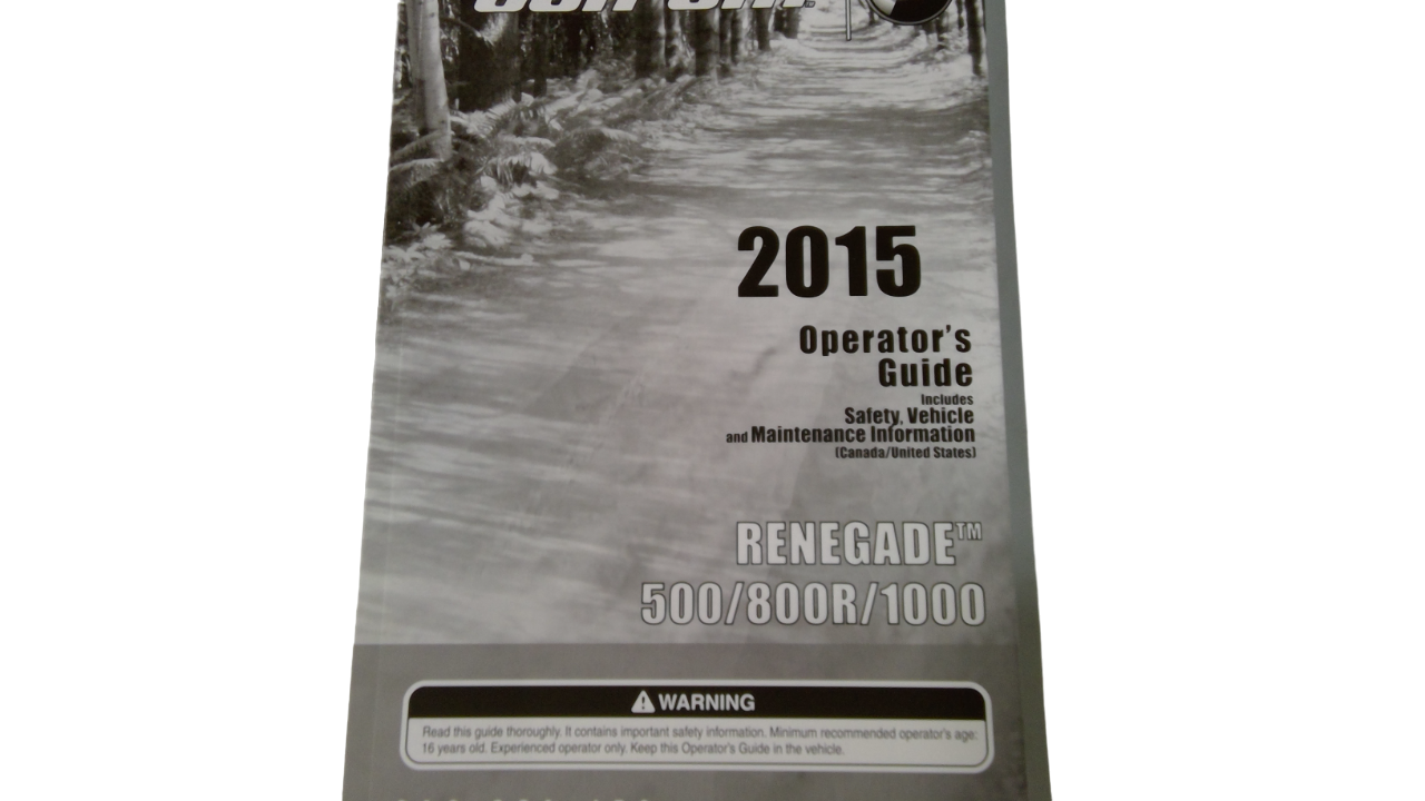 Fits BRP Operator Guide 2015, OEM Part # 219001453