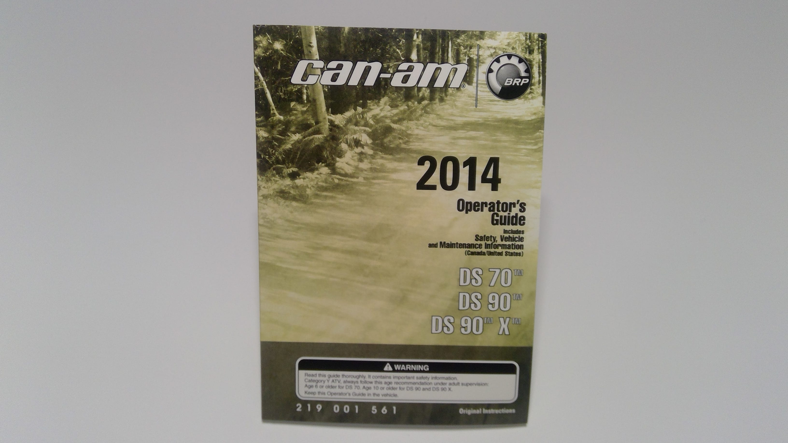 Fits BRP Operator Guide 2014, OEM Part # 219001561