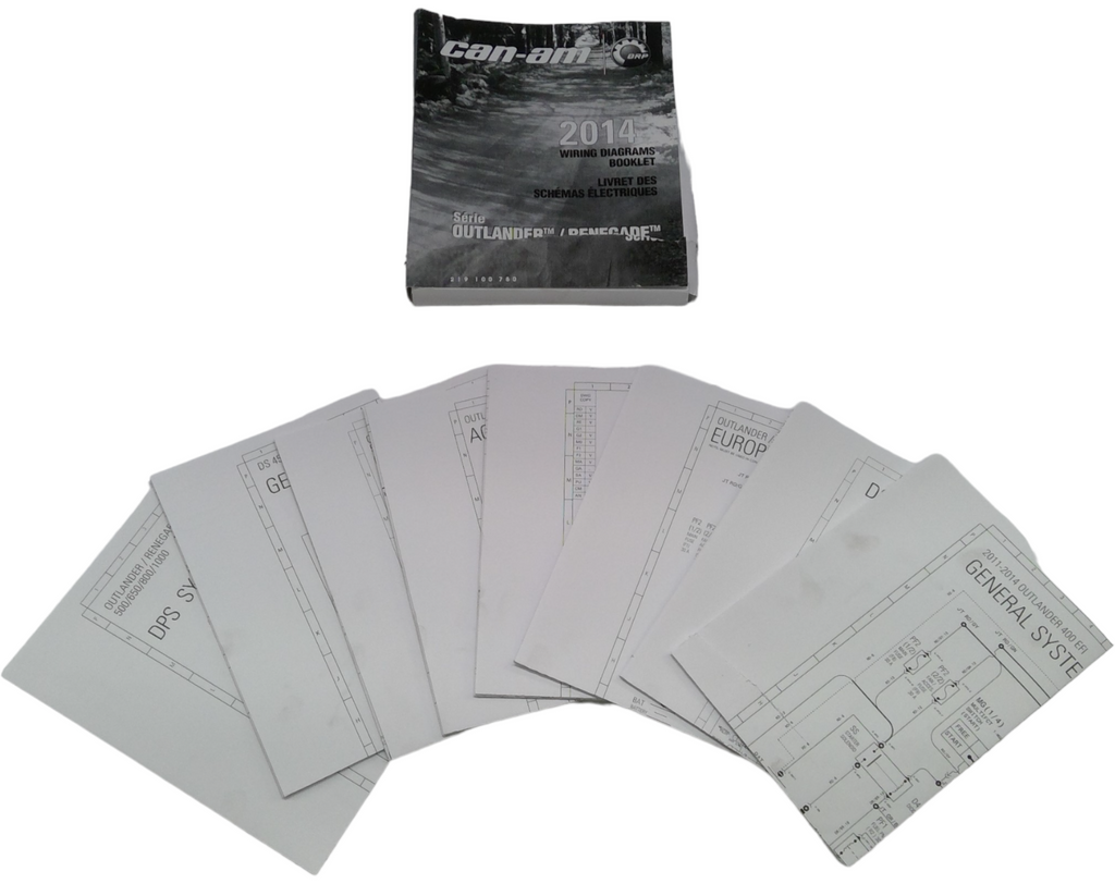 Fits Can-Am ATV Wiring Diagrams 2014, OEM Part # 219100780 - Vintage image