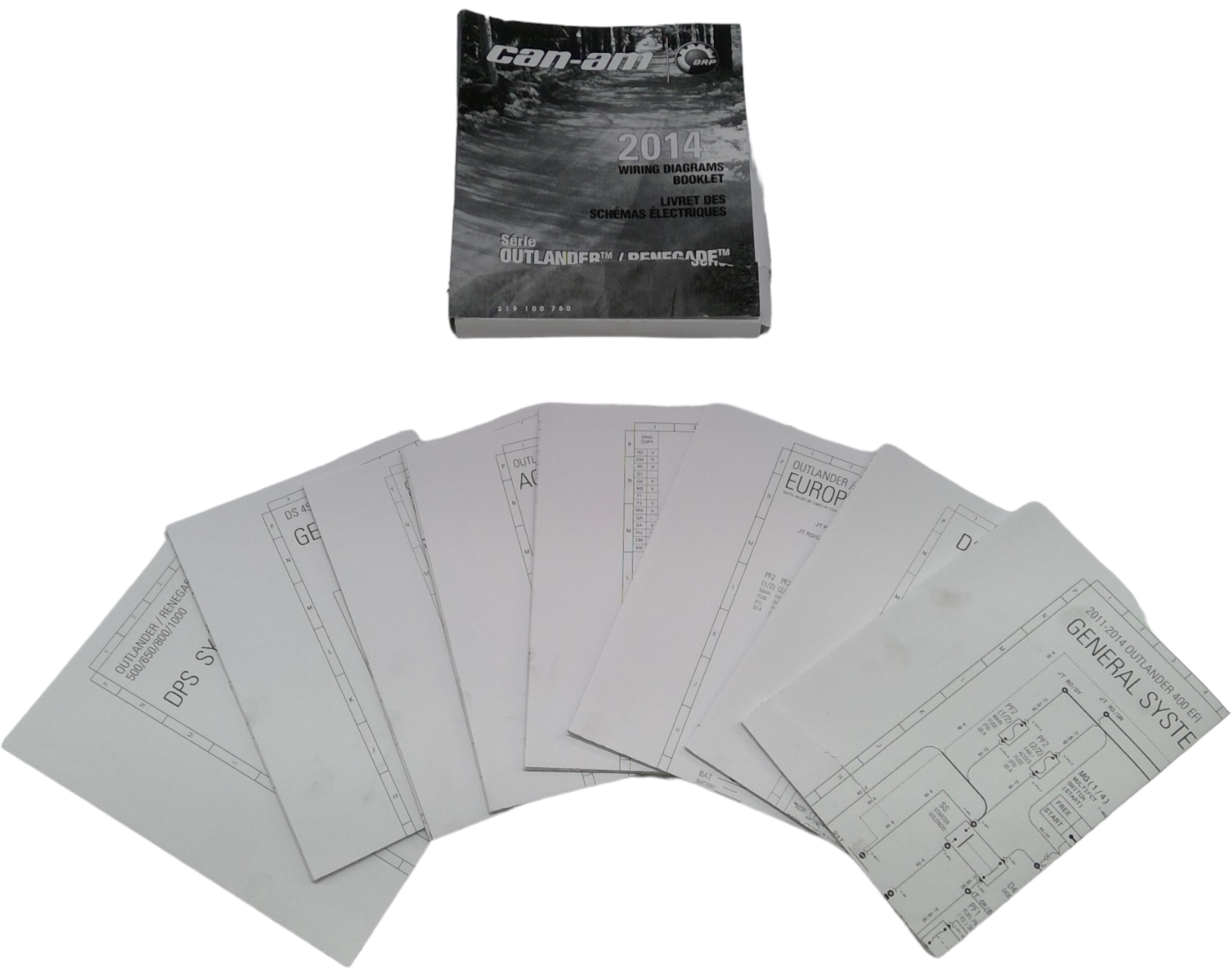Fits Can-Am ATV Wiring Diagrams 2014, OEM Part # 219100780 - Vintage image