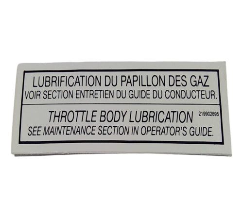 Sea-Doo Label Maintenance, OEM Part # 219902695
