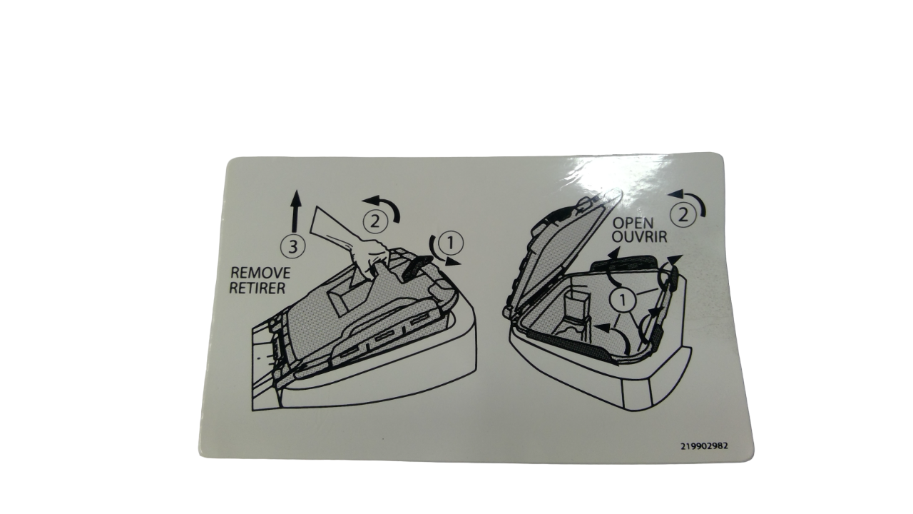 Fits Sea-Doo Pictogram Cover Label, OEM Part # 219902982