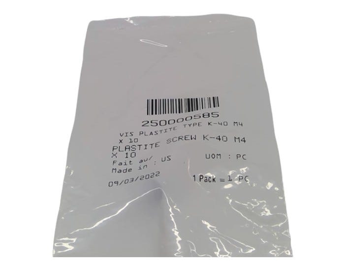 Can-Am Plastite Screw K-40 M4 X, OEM Part # 250000585