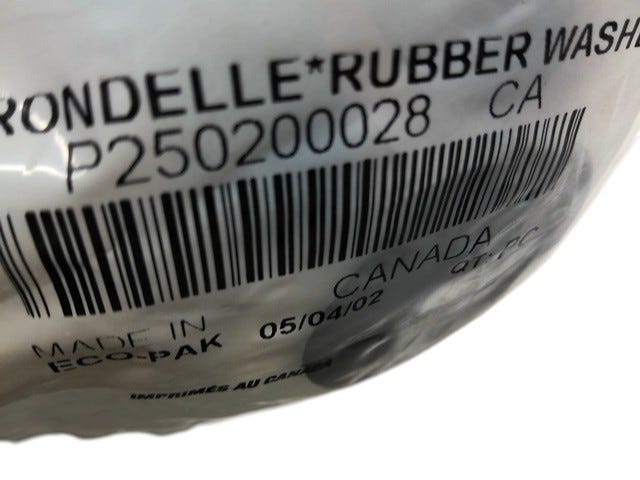 Fits 2007-2011 Sea-Doo GTS Pro 130 / GTI 130 and Rental Rubber Washer, OEM Part # 250200028