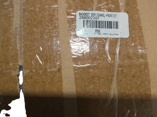 Fits 2012 Sea-Doo 230 Challenger & Challenger SE 310 / 230 Wake 430 SIDE FLAT Backrest Starboa, OEM Part # 269002307