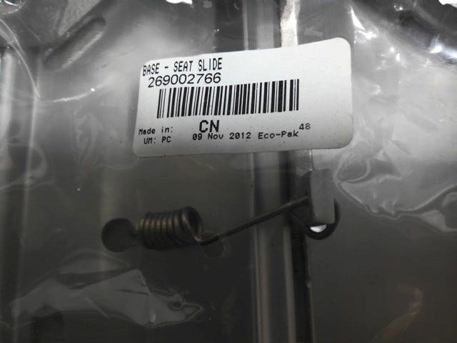 Fits Sea-Doo Sea-Doo Sea-Doo BASE SEAT Slide, OEM Part # 269002766