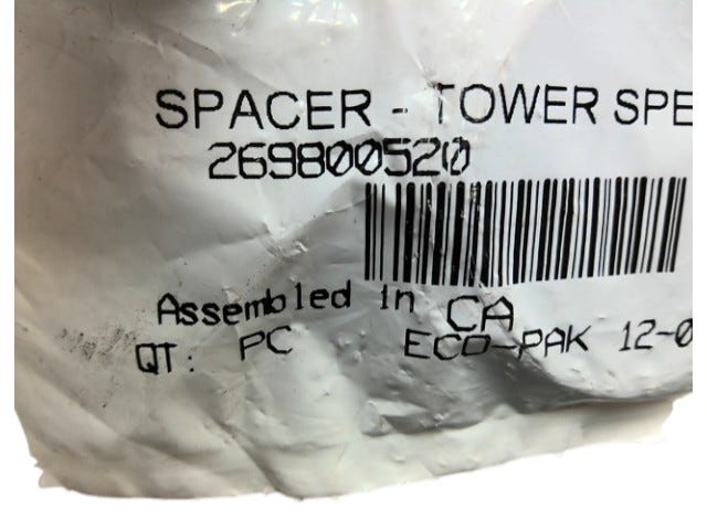 Fits 2012 Sea-Doo 210 Wake 310 / 210 Wake 430 Speaker Spacer Tower, OEM Part # 269800520