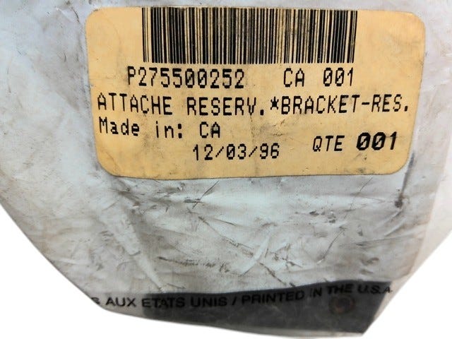 Fits 1996-2012 Sea-Doo 150 Speedster 155 / 150 Speedster 260 TANK Bracket, OEM Part # 275500252