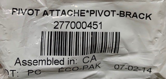 Fits BRP Pivot Bracket, OEM Part # 277000451