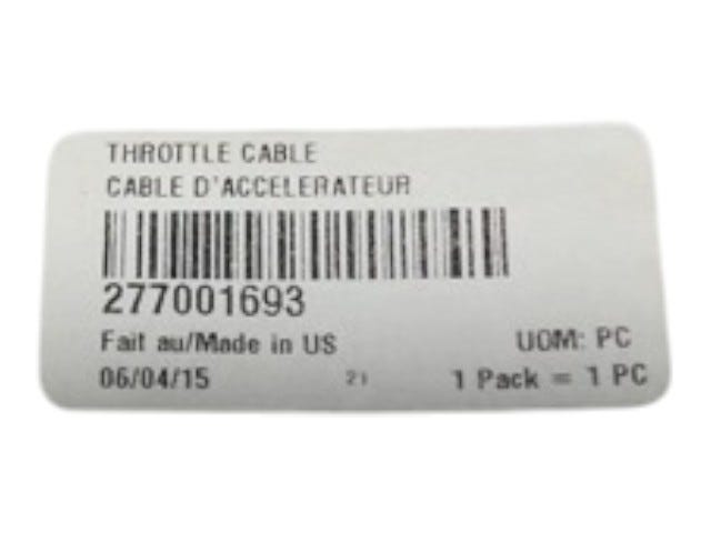 Fits 2010-2012 Sea-Doo 210 Challenger & Challenger S 260 Throttle Cable, OEM Part # 277001693
