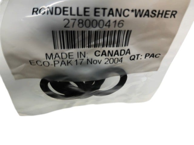 Fits 1996-2010 Sea-Doo 230 Challenger 310 / 230 Challenger SE 430 SEAL Washer, OEM Part # 278000416