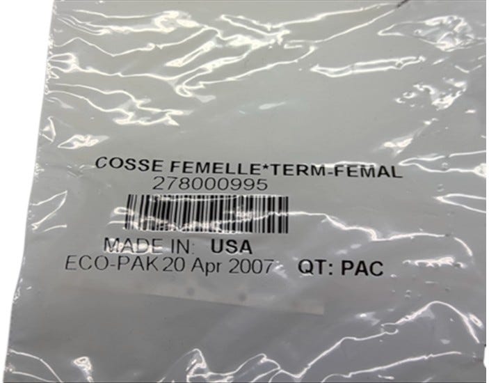 Fits Sea-Doo Female Terminal, OEM Part # 278000995