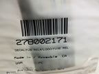 Fits 2008-2011 Sea-Doo 150 Speedster 155 / 150 Speedster 255 FUSE Decal, OEM Part # 278002171