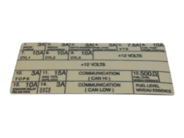 Fits 2008-2011 Sea-Doo 150 Speedster 155 / 150 Speedster 255 FUSE Decal, OEM Part # 278002171