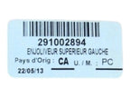 Fits 2010-2011 Sea-Doo RXP-X 255 & RS / RXP-X 255 and 255 RS LH Upper Moulding, OEM Part # 291002894