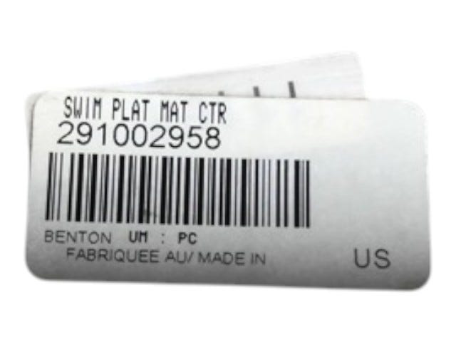 Fits 2010-2012 Sea-Doo 210 Challenger S & Challenger SE 310 / 210 Challenger SE 430 SWIM Platform Carpet Centr, OEM Part # 291002958