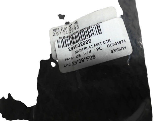 Fits 2010 Sea-Doo 210 Wake 310 / 210 Wake with Tower SWIM Platform Carpet Centr, OEM Part # 291002998
