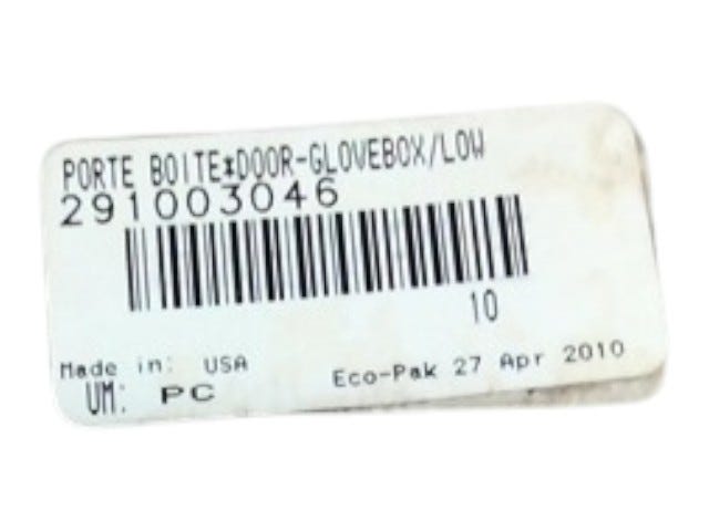 Fits 2010-2012 Sea-Doo 210 Wake 310 / 210 Wake 430 Lower Glove BOX DOOR, OEM Part # 291003046