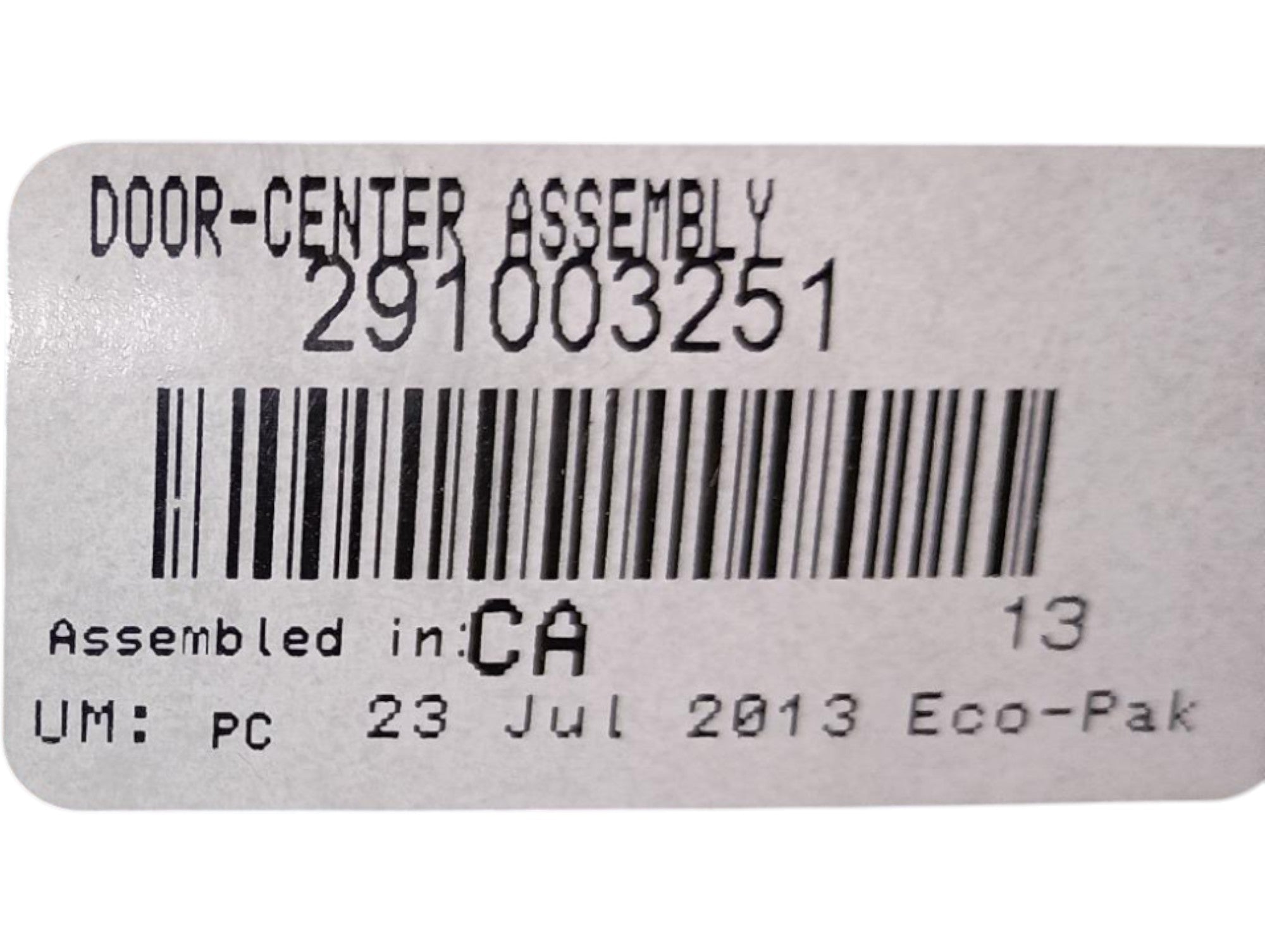 2011-2012 Fits Sea-Doo SE 430 Center Door Window Assy, OEM Part # 291003251 - Vintage image