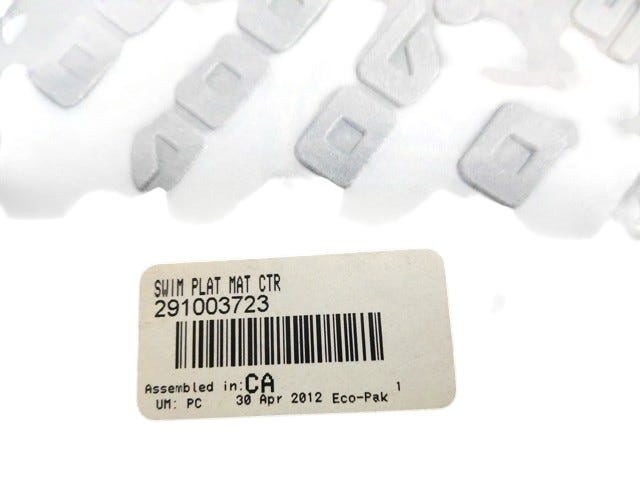 Fits 2012 Sea-Doo 210 Wake 310 / 210 Wake 430 SWIM Platform Carpet Centr, OEM Part # 291003723
