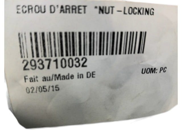 Fits 1996-1997, 2000-2005, 2007-2010 Sea-Doo Locking Nut, OEM Part # 293710032