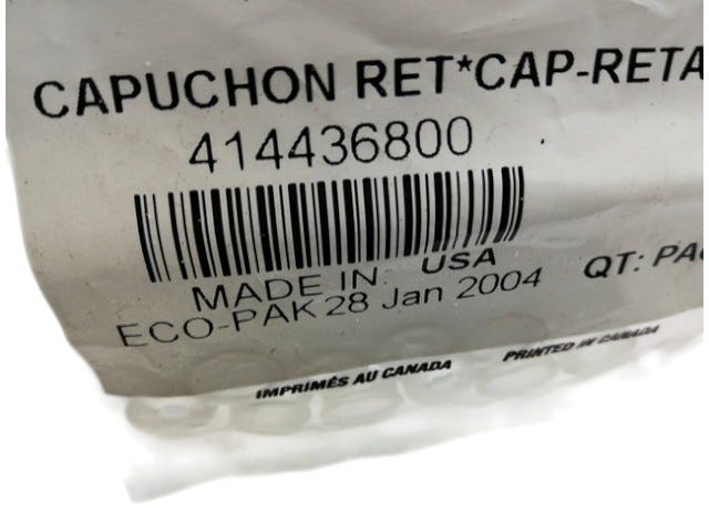 Fits 1996, 1997, 2002 Sea-Doo Explorer Retainer CAP, OEM Part # 414436800
