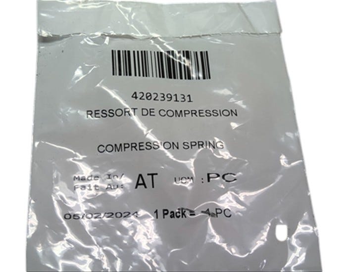 Fits BRP Compression Spring, OEM Part # 420239131