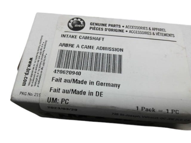 Fits 2010-2015 Can-Am Spyder RS SE5 / Spyder RS SM5 Intake Camshaft, OEM Part # 420620940