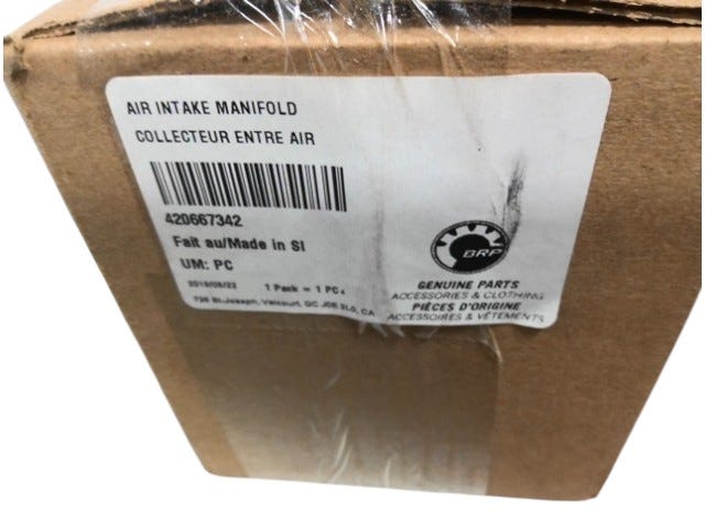 Fits 2008-2012 Ski-Doo Skandic SWT V800 YetiII / Skandic SWT V800 AIR Intake Manifold, OEM Part # 420667342