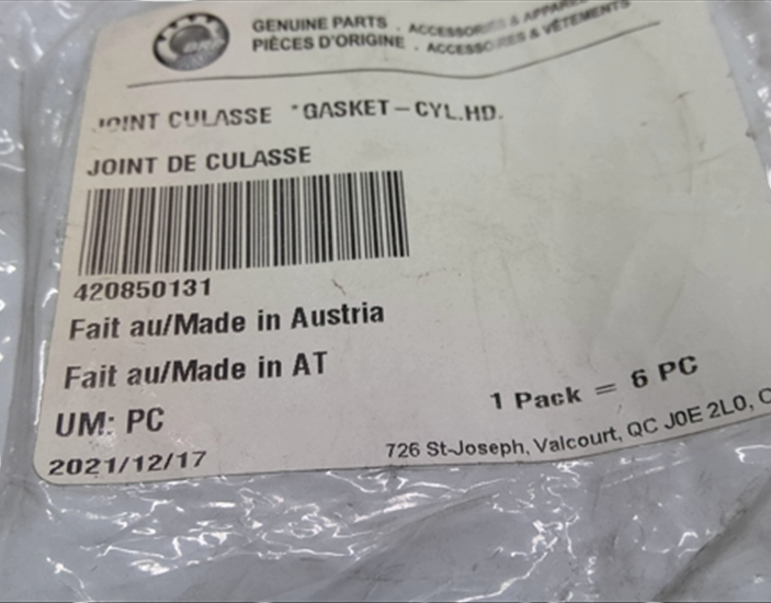 Fits BRP BRP BRP Gasket, Hydraulic CYL., OEM Part # 420850131