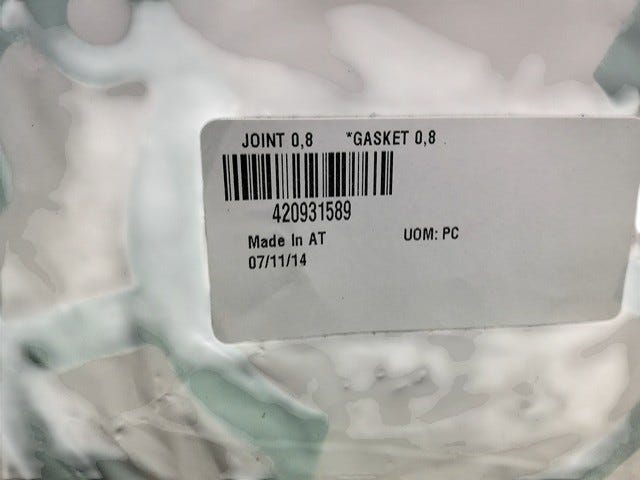 Fits BRP BRP BRP Double Gasket 0.8 MM, OEM Part # 420931589