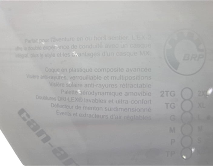 Fits BRP Ex-2 RPM Standard Visor (2018), OEM Part # 4484670000 - Vintage image