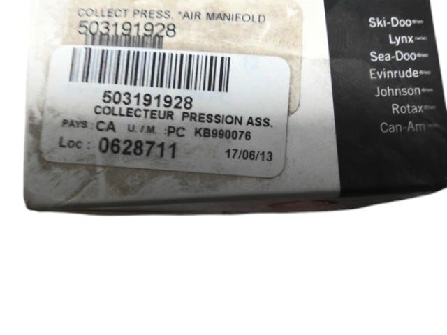 Fits 2009-2010 Ski-Doo Grand-Touring SE 1200 / GSX SE 1200 Pressure Collector ASM, OEM Part # 503191928
