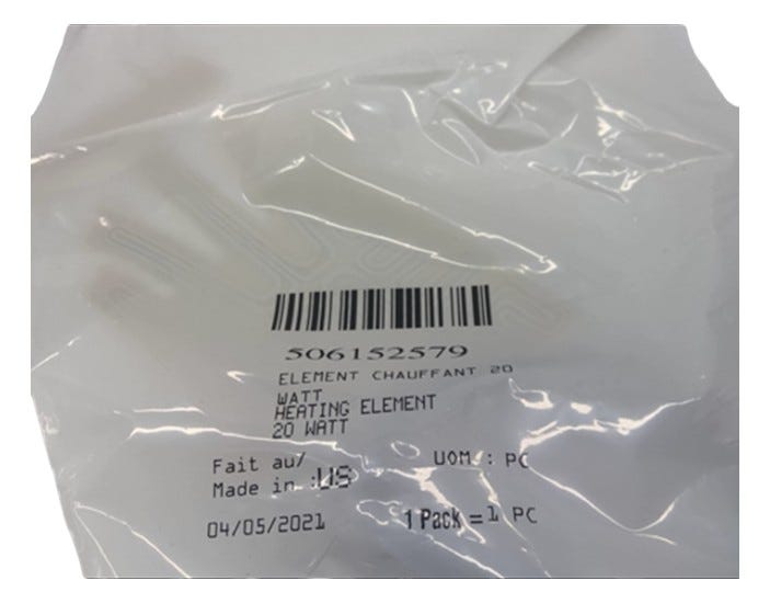 Fits BRP Heating Element 20 WATT, OEM Part # 506152579