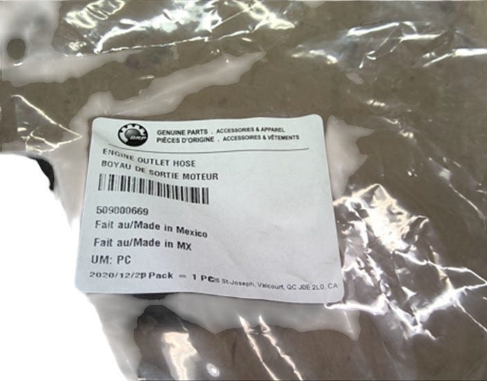 BRP Engine Outlet HOSE, OEM Part # 509000669