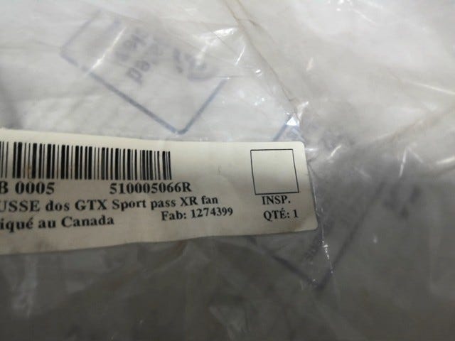 Fits 2009 Ski-Doo GTX Sport 500SS Backrest Cover, OEM Part # 510005066
